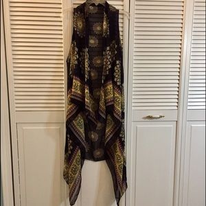 Boho chic kimono vest